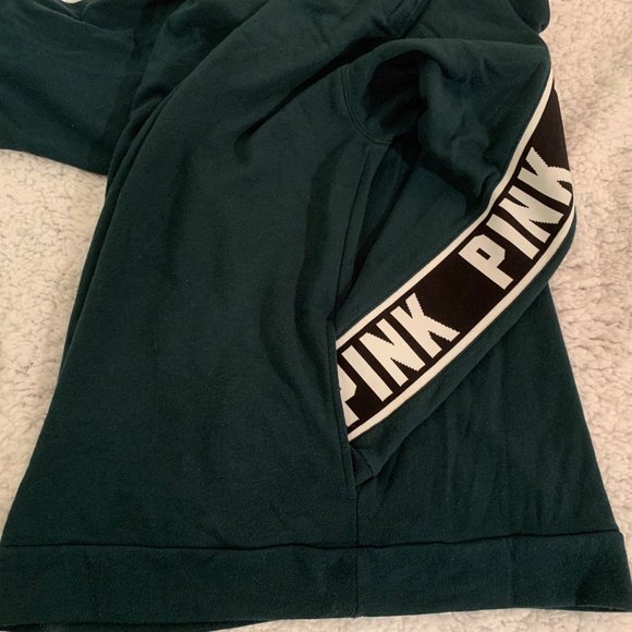 PINK Quarter Zip Green Hoodie - Picture 5 of 5
